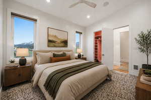 Virtually staged second bedroom