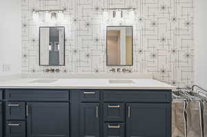 Bathroom with double vanity