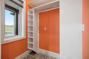 View of second bedroom walk in closet