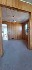 Dining room flows from living room to kitchen
