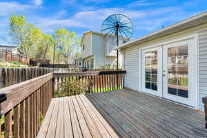 Deck with french doors