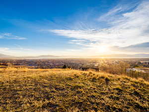View of undeveloped land featuring a mountain backdrop