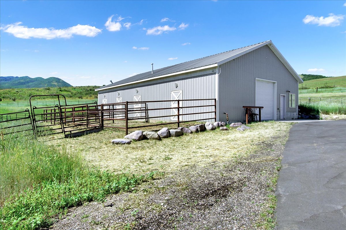 Barn with four walk-out stalls