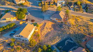 Aerial view of residential area