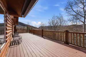 Deck with a mountain view