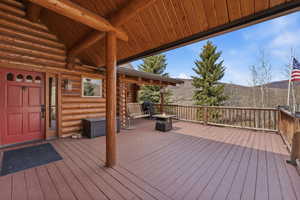 View of wooden terrace
