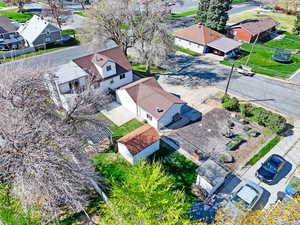 Aerial perspective of suburban area
