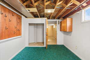 Basement with baseboards