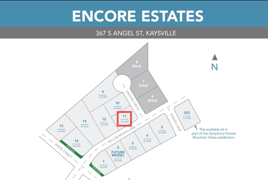 Map showing property parcels