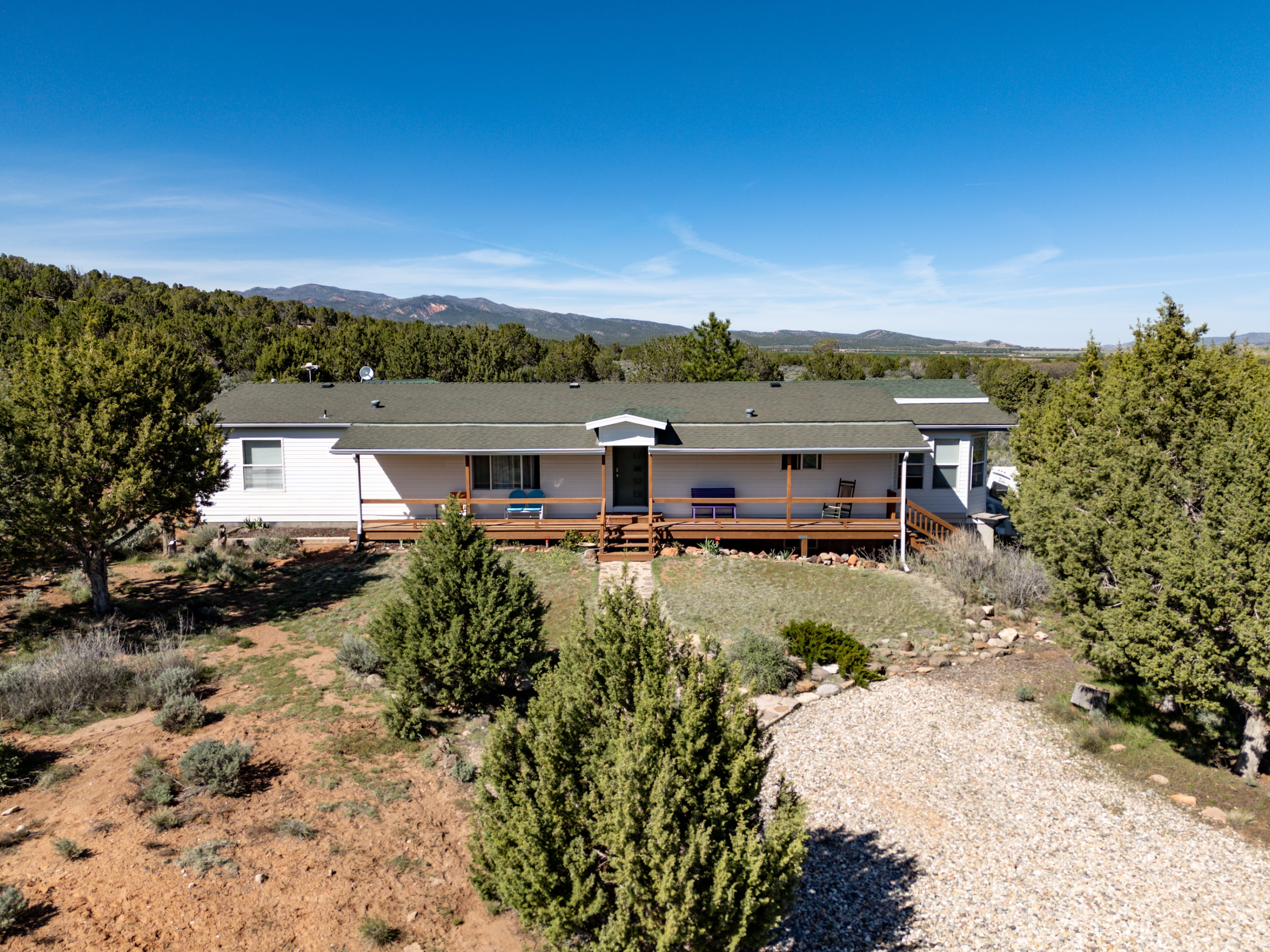 Back of house featuring a mountain view