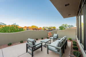 View of patio / terrace featuring an outdoor lounge area