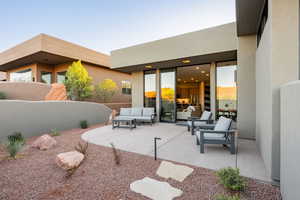 View of patio / terrace featuring outdoor furniture