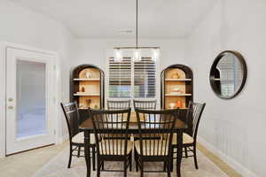 Dining room with baseboards