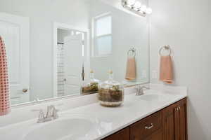 Bathroom with double vanity