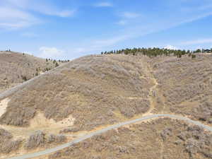 Mountain view with rural landscape