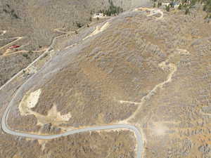 Aerial overview of property's location with rural landscape