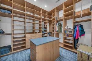 View of walk in closet