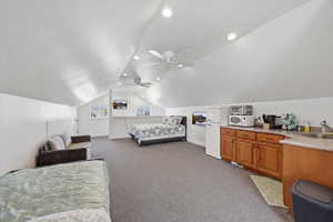 Studio apartment above detached garage