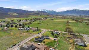 View of rural area with a mountainous background