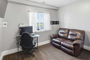 Office area with carpet