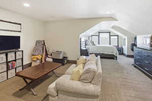 Lofted ceiling and recessed lighting