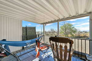 View of wooden terrace