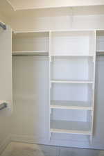 View of walk in closet