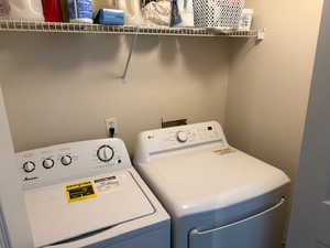 Laundry area with separate washer and dryer