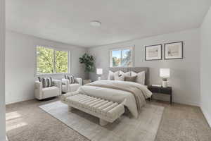 Bedroom with baseboards