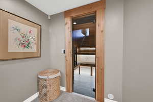 Sauna located in the basement