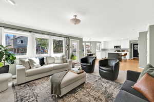 Open concept with large windows and plenty of light