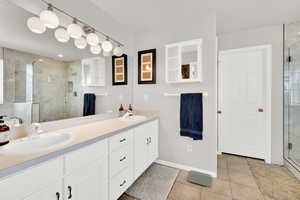 Double sinks with updated countertops