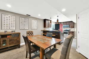 Dinning room in the basement