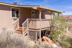 Covered back deck.