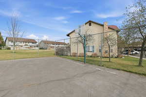 Full Basketball Court with a Net on Each End
