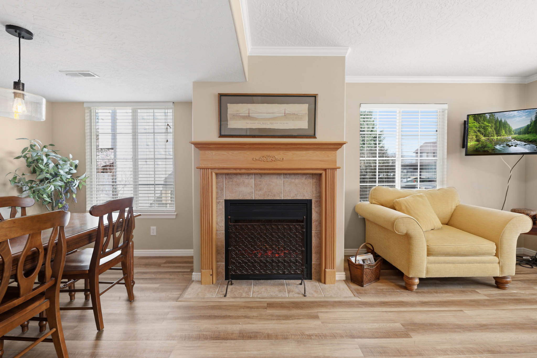 Fireplace Upgrade & Extra End Unit Windows