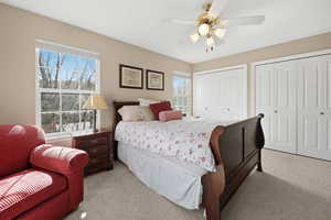 Primary Bedroom with Double Closets