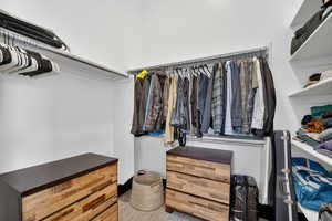 View of walk in closet