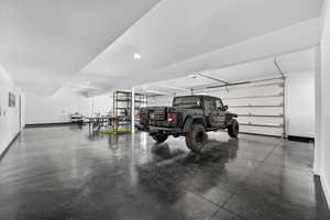 Garage with baseboards