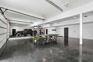 Garage with baseboards