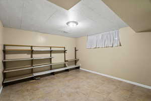 Finished below grade area with baseboards