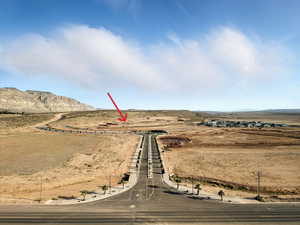View of the lot in relation to the entrance of North Slope at Copper Rock