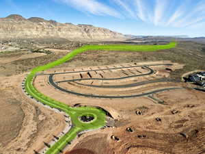 The green line represents the new road going in that leads to the Copper Rock Golf Course.