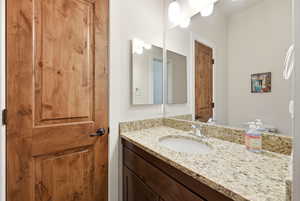 Half bath with vanity