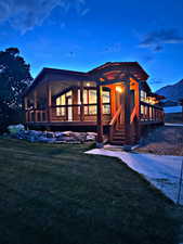 Contemporary home with a front lawn