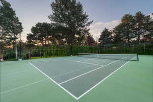 View of tennis court