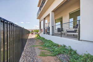 View of property exterior featuring stucco siding