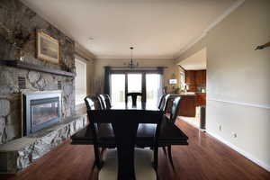 Spacious dining area