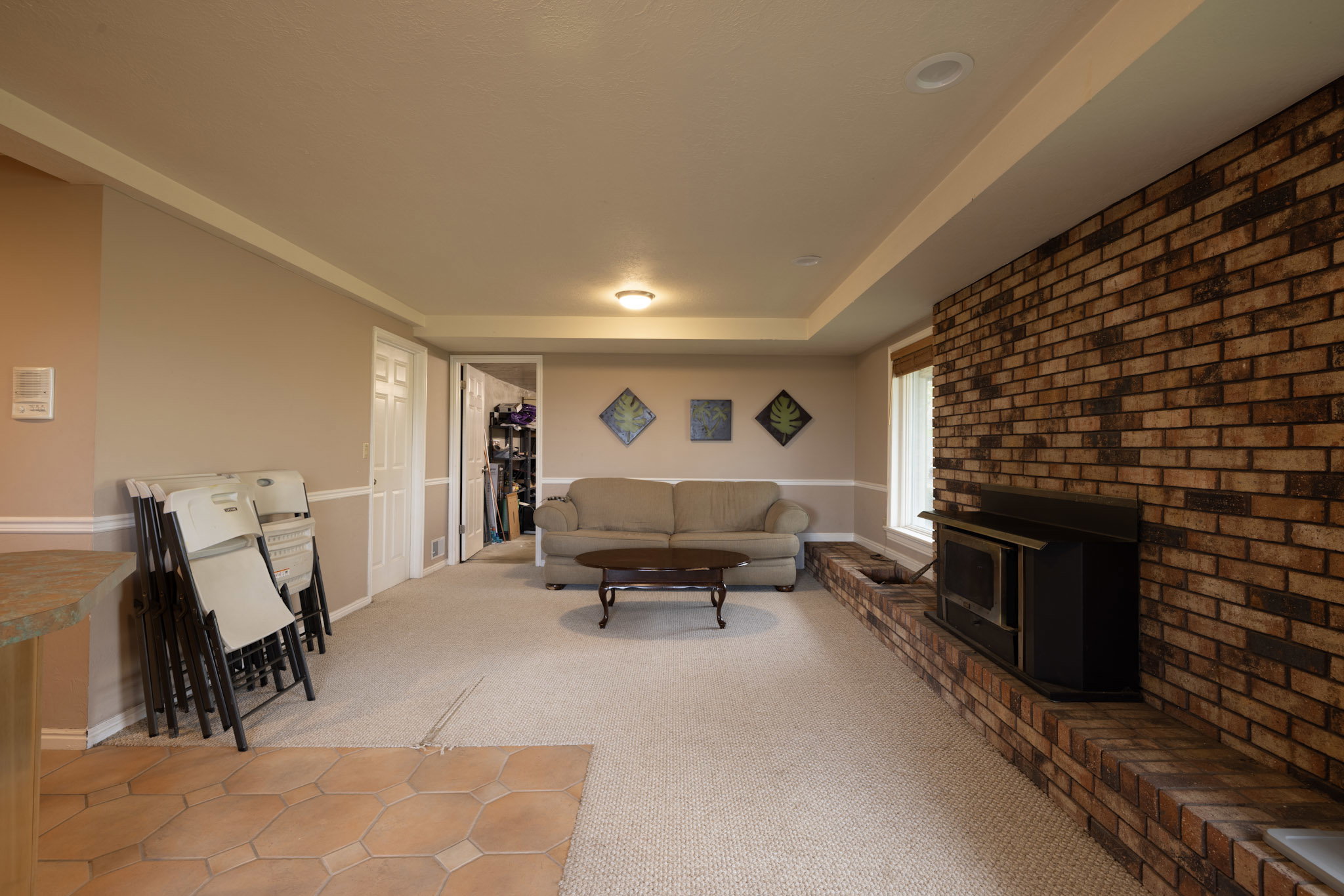 Second room in basement could be used as family room or bedroom