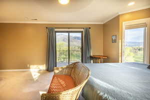 Bedroom with a mountain view,